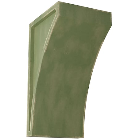 Ekena Millwork 3"W x 3 1/2"D x 6"H Small Lawson Wood Vintage Decor Corbel, Restoration Green CORWD03X03X06LWGR